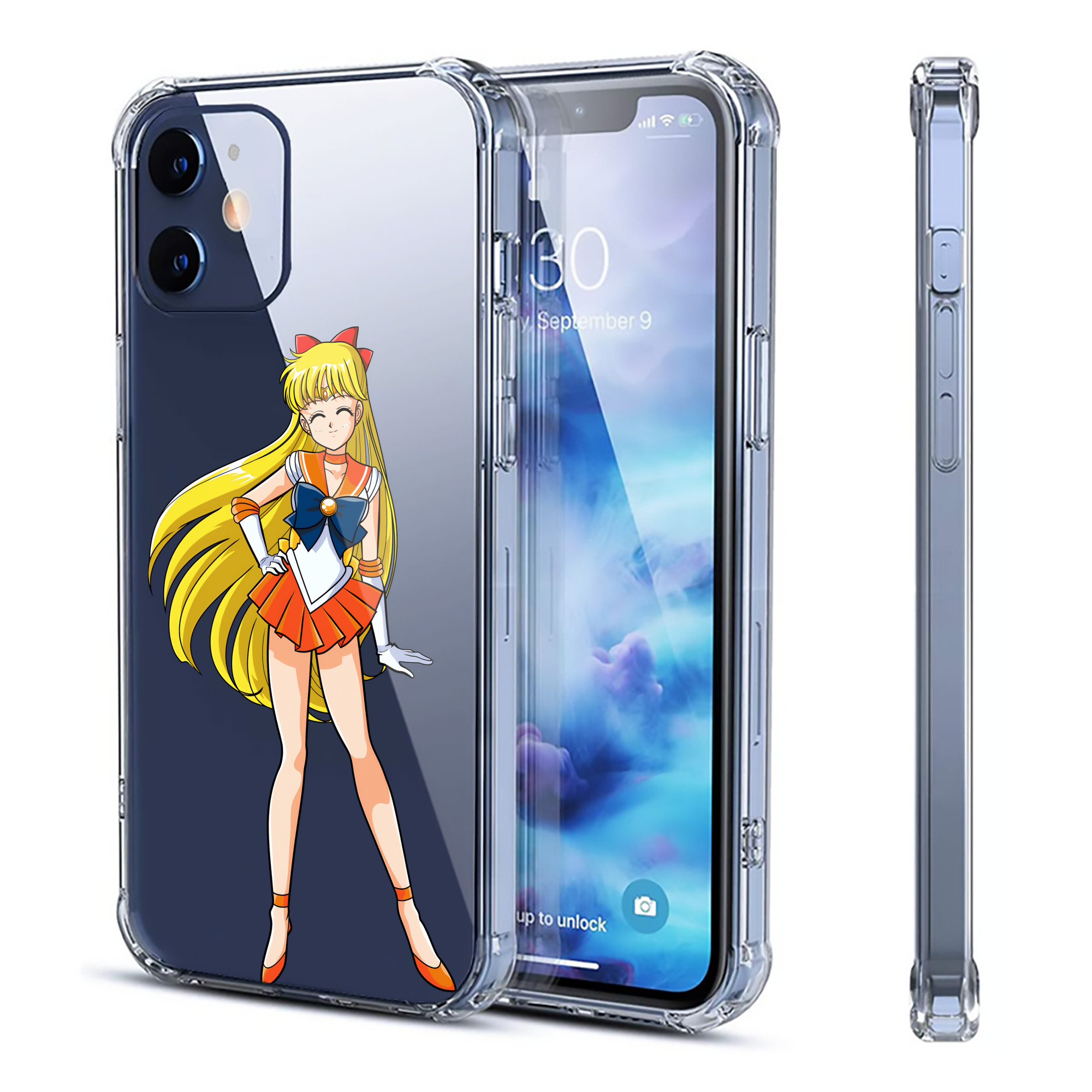 （画像用） 美少女戦士セーラームーン 愛野 美奈子 あいの みなこ Sailor Moon Aino Minako 【iPhone 12シリーズ対応】透明スマホケース（クリアソフトケース）